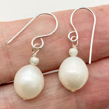 Load image into Gallery viewer, Pearl Dangle Sterling Silver Earrings |1.25" Long | Satin White |