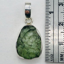 Load image into Gallery viewer, Moldavite Sterling Silver Pendant| 1 1/8" Long | Green | 1 Pendant |