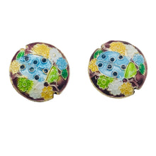 Load image into Gallery viewer, 2 Cloisonne Sky Blue Ladybug Pendant 18x7mm Beads 8636F