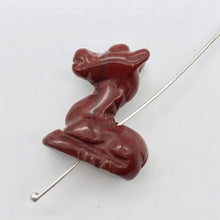 Load image into Gallery viewer, Graceful 2 Carved Brecciated Jasper Giraffe Beads | 21x17x9.5mm | Red - PremiumBead Alternate Image 5