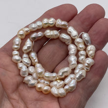 Load image into Gallery viewer, Baroque Fresh Water Pearl Doubles Strand | 12x7mm | Baby Pink | 28 Pearls |