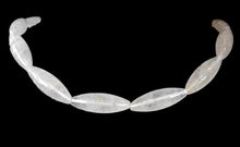 Load image into Gallery viewer, 3 Icy Quartz Long Rice 30x10mm Beads4572