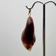 Load image into Gallery viewer, Fancy Jasper Calla Lily 14K Gold Filled Flower Pendant | 2" Long | Red Green |