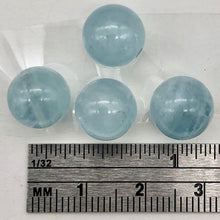 Load image into Gallery viewer, Natural Aquamarine Crystal Round Beads | 10mm | Blue | 4 Bead(s) |