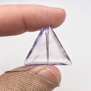 Natural Amethyst Faceted Lilac Triangle Focal Bead | 26x30x7.5mm | 1 Bead | 6656 - PremiumBead Alternate Image 7