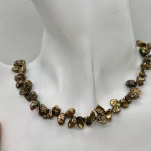 Load image into Gallery viewer, Golden Green Dragonskin Keishi FW Pearl Strand | 11x4 to 9x4mm| Gold/Green| 80 | - PremiumBead Alternate Image 4