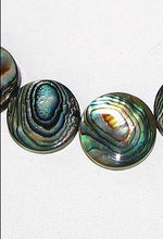 Load image into Gallery viewer, Natural Abalone Coin Shaped 18x4mm Bead Strand 104589 - PremiumBead Alternate Image 2