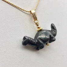 Load image into Gallery viewer, Hematite Diplodocus Dinosaur with 14K Gold-Filled Pendant 509259HMG - PremiumBead Alternate Image 6