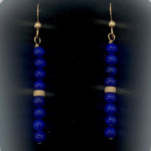 Load image into Gallery viewer, Natural AAA Lapis with 14K Rose Gold Filled Earrings | 2"Long | Blue |