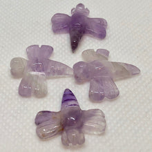 Load image into Gallery viewer, 2 Hand Carved Amethyst Dragonfly Animal Beads | 21x20.5x6.5mm | Light Purple - PremiumBead Alternate Image 4