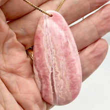 Load image into Gallery viewer, Natural Lacy Pink Rhodochrosite Pendant Bead | 60x30mm| Pink | Teardrop | 1 Bd |
