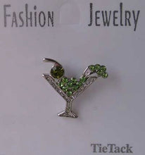 Load image into Gallery viewer, Cheers! Shimmering Crystal Martini Pin Brooch 10081B - PremiumBead Primary Image 1