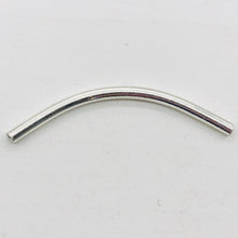 Load image into Gallery viewer, 44mm Hand Made Sterling Silver Curved Tube Bead 10340