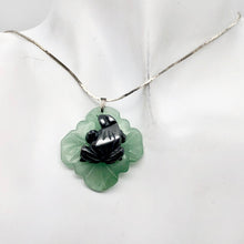 Load image into Gallery viewer, Ribbit Hematite Frog On Aventurine Lily pad Pendant | 28x28.5x11mm |