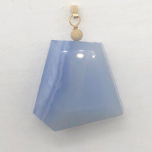 Load image into Gallery viewer, Blue Chalcedony 14K Gold Filled Faceted Crystal Pendant| 1 5/8" Long| Lavender |