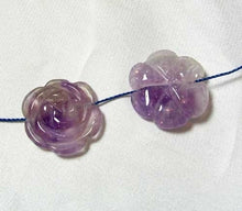 Load image into Gallery viewer, Bloomer 2 Carved Amethyst Rose Flower Beads 009290Aml - PremiumBead Primary Image 1