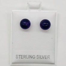 Load image into Gallery viewer, Amethyst 8mm Sterling Silver Stud Ball Earrings | 8mm | Purple | 1 Earrings