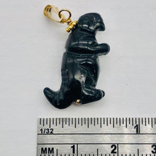 Load image into Gallery viewer, Blue Goldstone T- Rex Pendant Necklace | Semi Precious Stone Jewelry | 14kgf |
