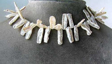 Load image into Gallery viewer, Shimmer White Head-Drilled FW Biwa Pearl Strand 107242 - PremiumBead Alternate Image 2