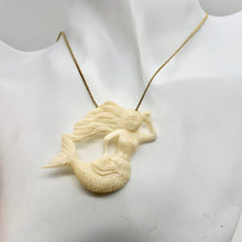 Load image into Gallery viewer, carved-mermaid-with-wind-blown-hair-bead-54x37x6mm Alternate Image 3