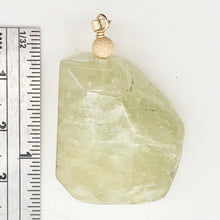 Load image into Gallery viewer, Chatoyant Green Kunzite Faceted Nugget Bead 14K Gold Filled Pendant | 1 1/2" |
