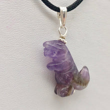 Load image into Gallery viewer, Purple Dinosaur Amethyst Tyrannosaurus Rex Sterling Silver Pendant 509302AMS - PremiumBead Alternate Image 6