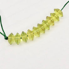 Load image into Gallery viewer, Amber Faceted Roundel Beads | 8x4mm | Green | 10 Bead(s)