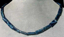 Load image into Gallery viewer, Rare Natural Deep Blue Apatite Flat Tube Bead Strand 105635 - PremiumBead Alternate Image 6