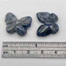 Load image into Gallery viewer, Flutter 2 Carved Sodalite Butterfly Beads | 18x21x5mm | Blue white - PremiumBead Alternate Image 8