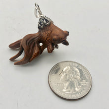 Load image into Gallery viewer, Carved & Signed Pisces Koi Fish Boxwood Ojime/Netsuke Pendant - PremiumBead Alternate Image 6