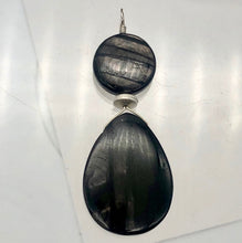 Load image into Gallery viewer, Hypersthene Briolette and Oval Sterling Silver Pendant | 2 1/4" Long |