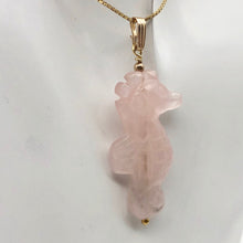 Load image into Gallery viewer, Rose Quartz Hand Carved Seahorse w/14K Gold Filled Findings Pendant 509244RQS - PremiumBead Alternate Image 8