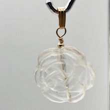 Load image into Gallery viewer, Quartz Flower Pendant Necklace | Semi Precious Stone Jewelry | 14 Kgf Pendant - PremiumBead Alternate Image 5
