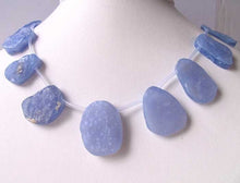 Load image into Gallery viewer, Druzy Blue Chalcedony Briolette Bead Strand 109392G - PremiumBead Primary Image 1