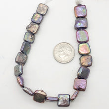 Load image into Gallery viewer, Rare Peacock Bronze Square Coin FW Pearl Strand 109454