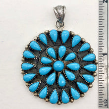 Load image into Gallery viewer, Natural Turquoise Squash Blossom Sterling Silver Semi Precious Stone Pendant - PremiumBead Alternate Image 8