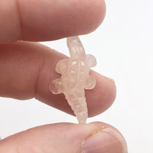 Load image into Gallery viewer, Rosie Gators 2 Carved Rose Quartz Alligators Beads | 28x14x7mm | Pink - PremiumBead Alternate Image 9