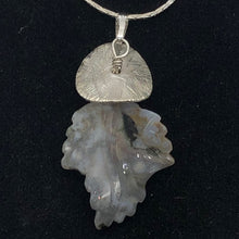 Load image into Gallery viewer, Ocean Jasper Sterling Silver Leaf Pendant| 1 1/2" Long| Seafoam Green| 1 Pendant