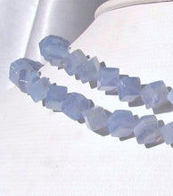 Load image into Gallery viewer, AAA Blue Chalcedony Diagonal Cut Cube Beads | 8mm cube | 6 Beads |