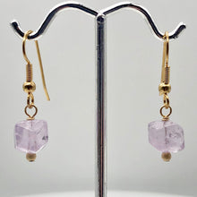 Load image into Gallery viewer, Faceted Cube Lilac Amethyst and 14k Gold Filled Earrings | 1 Inch Long | - PremiumBead Primary Image 1
