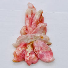 Load image into Gallery viewer, Peruvian Opal Flower Pendant | 65x45x7mm | Pink White | 1 Bead