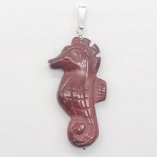 Load image into Gallery viewer, Mookaite Seahorse Sterling Silver Pendant | Semi Precious Stone Jewelry| 1 3/4"