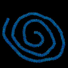 Load image into Gallery viewer, Neon Blue Apatite Faceted Roundel Semi Precious Gemstone Bead Strand