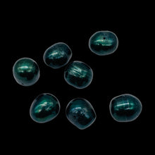 Load image into Gallery viewer, 7 Deep Emerald Green 10mm Green Freshwater Pearls Beads 9603