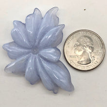 Load image into Gallery viewer, 59.5cts Hand Carved Blue Chalcedony Flower Bead | 50x34x6mm | - PremiumBead Alternate Image 5