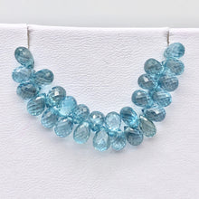 Load image into Gallery viewer, Rare Natural Blue Zircon Faceted 6x4mm Briolette 8.5 inch Bead Strand 10848 - PremiumBead Alternate Image 7