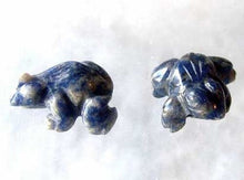 Load image into Gallery viewer, Ribbit 2 Realistic Carved Sodalite Frog Beads | 20x18x9.5mm | Blue white - PremiumBead Primary Image 1