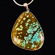 Load image into Gallery viewer, Natural Turquoise 90ct Sterling Silver Pendant | 2 1/2x1 3/4" | Blue/Black | 1 |