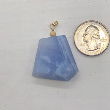 Load image into Gallery viewer, Blue Chalcedony 14K Gold Filled Faceted Crystal Pendant| 1 5/8" Long| Lavender |