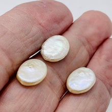 Load image into Gallery viewer, 3 Gorgeous Oval Freshwater Coin Pearls 3913